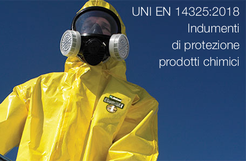 Indumenti di protezione chimica: aggiornata la UNI EN 14325:2018